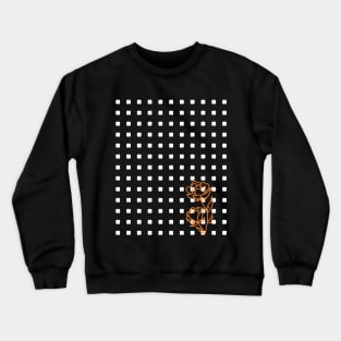 Abstract Geometric Rectangles Nature Orange Rose Crewneck Sweatshirt